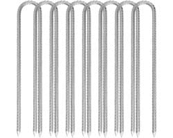 Dailygoods- Grondankers 30 cm - 8 Stuks - Verzonken Haringen - Beitelpunt - Antislip Haak - Geschikt voor Tenten en Hekken - Tentankers
