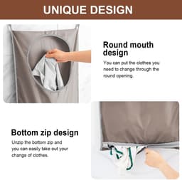Dailygoods- Waszak Opvouwbaar - 2 Stuks - Waterdicht - Opknoping - Roestvrij Stalen Haak - Ruimtebesparend - Geschikt voor Reis en Thuis - Wasmand — thumbnail 3