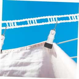 Waslijnen - Kledingtouw - Buiten Drogen - Winddicht Antislip - 2 Stuks 8 Meter - Wit — thumbnail 4