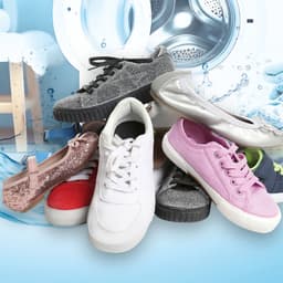 CLEANmaxx Schoenenwaszak, gevoerd wasnet voor schoenen, waszak, wasmachine, fijnmazig met ritssluiting, herbruikbaar, ideaal voor sneakers, sportschoenen, kinderschoenen en nog veel meer — thumbnail 2