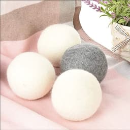 Wol Droogballen 6 Stuks, Droogballen voor Donsjassen, Verminderen Kreukels, Wasballen Anti-statisch, Natuurlijke Schapenwolballen, Alternatief voor Wasverzachter voor Wasmachine en Droger — thumbnail 1