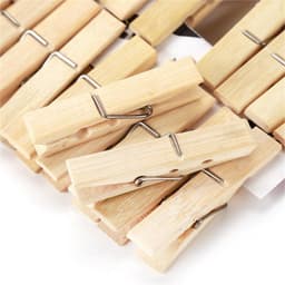 Houten wasknijpers - Kledingknijpers Hout - Kleding Drogen - Natuurlijk Hout Materiaal - 100 stuks - Houtkleuren — thumbnail 2