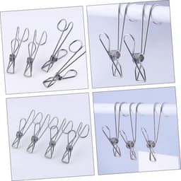 Opbergclips Roestvrij Staal - Wasknijpers Hangers - Huishoudelijk Gebruik - Veelzijdig Inzetbaar - 25 Stuks - Zilver — thumbnail 2