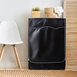 Wasmachine Hoes - 63*68*100 cm - Wasmachine Beschermhoes - Wasmachine Beschermer - Wasdroger Beschermhoes - Wasmachine Overtrek - Waterdicht, Zonwerend en Stofdicht - Stofhoes - voor toilet, badkamer, tuin, balkon - zwart — thumbnail 3