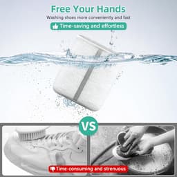 Schoenwaszak XL, 2-in-1 schoenwaszak, wasmachine, waszak voor schoenen en sneakers met extra reinigingsvak voor zolen, schoenwaszak voor schoenen, wasnet, verstevigde ritssluiting (wit) — thumbnail 5
