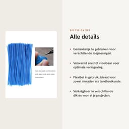 Dailygoods- Waslijn Gieten - Waslijn 3mm - Wasdraad - Gereedschap voor Sieraden - Functioneel Gereedschap - 100% Gloednieuw - Wasmateriaal — thumbnail 2