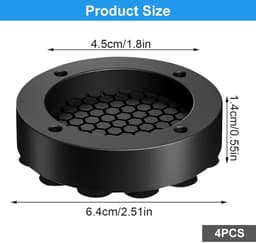 Trillingsdempers Wasmachine - Anti-vibratie Mat - Apparaten Dempen - Zelfnivellerend Zuignapontwerp - 4 stuks - Zwart — thumbnail 4