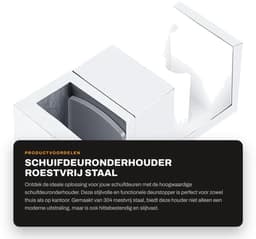 Dailygoods- Schuifdeuronderhouder roestvrij staal - Deurbuffer - Instelbaar - Duurzaam - Hittebestendig - Verstelbare afmetingen 6x2x2 cm - Deurstopper — thumbnail 1