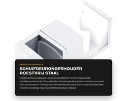 Dailygoods- Schuifdeuronderhouder roestvrij staal - Deurbuffer - Instelbaar - Duurzaam - Hittebestendig - Verstelbare afmetingen 6x2x2 cm - Deurstopper