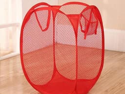 Opvouwbare Wasmand - Opbergmand 40L - Compact & Handig - Reis accessoires - Vakantie benodigdheden - Rood — thumbnail 4