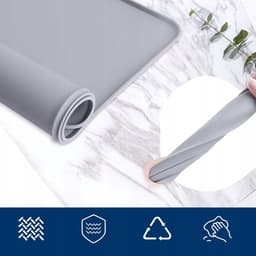 Wasmachine Mat - Antislip Huishoudelijke Mat - Groot 60x60cm Silicone - Waterdicht & Hittebestendig - Beschermt Vloer & Apparaten - Voor Wasmachine, Droger & Koelkast — thumbnail 4