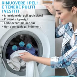 12 Stuks - Haarvangers voor wasmachine - Dierenhaarverwijderaar voor Wasmachine - Herbruikbare Wasballen - Verwijdert Hondenhaar, Kattenhaar & Pluisjes - Anti-Haar Wasmachine Filter - Beschermt Kleding & Machine - Blauw /Wit — thumbnail 4