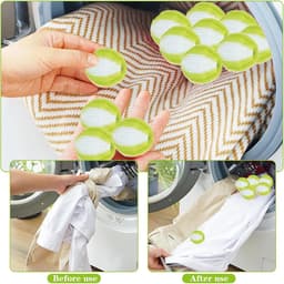 12 Stuks - Haarvangers voor wasmachine - Droger Ballen Haarverwijderaar voor Wasdrogers en Wasmachine - Haarvanger Wasbollen - Vangt haar in de wasmachine - Anti Haar Droogballen - Herbruikbaar - Pluizenzeef voor het wassen van huisdierhaar — thumbnail 4