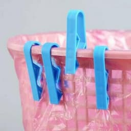 Vuilniszak Clips - Prullenbak Clips - Afval Opruimen - Stevige Plastic Constructie - 410 stuks - Roze — thumbnail 3