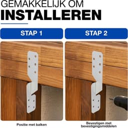 Gordinganker Universeel - Sparanker Steunanker - Houtverbindingen Maken - Schuine Vorm - 170 x 35 mm - Verzinkt — thumbnail 3