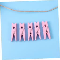 Houten Clips - Decoratieve Knijpers - Fotodisplay Maken - Natuurlijk Hout - 100 Stuks - Roze — thumbnail 3