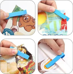 Vuilniszak Clips - Prullenbak Houder - Afval Beheren - Antislip Ontwerp - 50 Stuks - Blauw — thumbnail 5