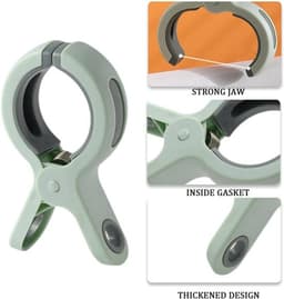 6 stuks Strandhanddoekclips - Plastic Quiltclips - Knijpers - Grote Wasknijper Handdoekknijpers - Winddicht - Groen - Voor dagelijks wasgoed, strandhanddoek, badhanddoek, beddengoed en dikke kleding — thumbnail 4