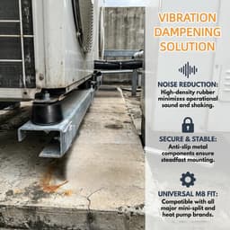 Rubberen buffer M8 (40 x 26 mm), 4 stuks - trillingsdemper voor airconditioning, warmtepompen en compressoren - anti-trillingsvoeten van rubbermetaal voor geluids- en trillingsvermindering — thumbnail 3