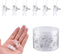 Decoratieve Punaises - Fotoclips - Foto's Bevestigen - 2-in-1 Ontwerp - 50 stuks - Zilver — thumbnail 5