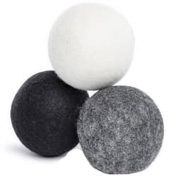 Allecto - Drogerballen - Vilten ballen - Herbruikbaar - Wit - Natuurlijke woldrogerballen - Geschikt voor was en droger - 8 cm — thumbnail 4