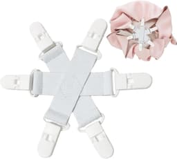 Wasknijpers - Bedrijf Clips - Beddengoed Organiseren - Anti-Klit Structuur - 14 x 14 x 1 cm - Wit Blauw — thumbnail 1