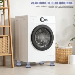 Vibratie-dempers voor wasmachine en droger, set van 4, hoogte verstelbare dempingspads, anti-vibratie en geluidsreductie, geschikt voor 10-12 cm voeten, grijs — thumbnail 4
