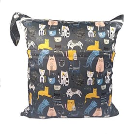 Waterdichte natte tas 40 x 45 cm voor luiers, camping, gym en strand - Grote waszak voor kleuterschool en reizen — thumbnail 3