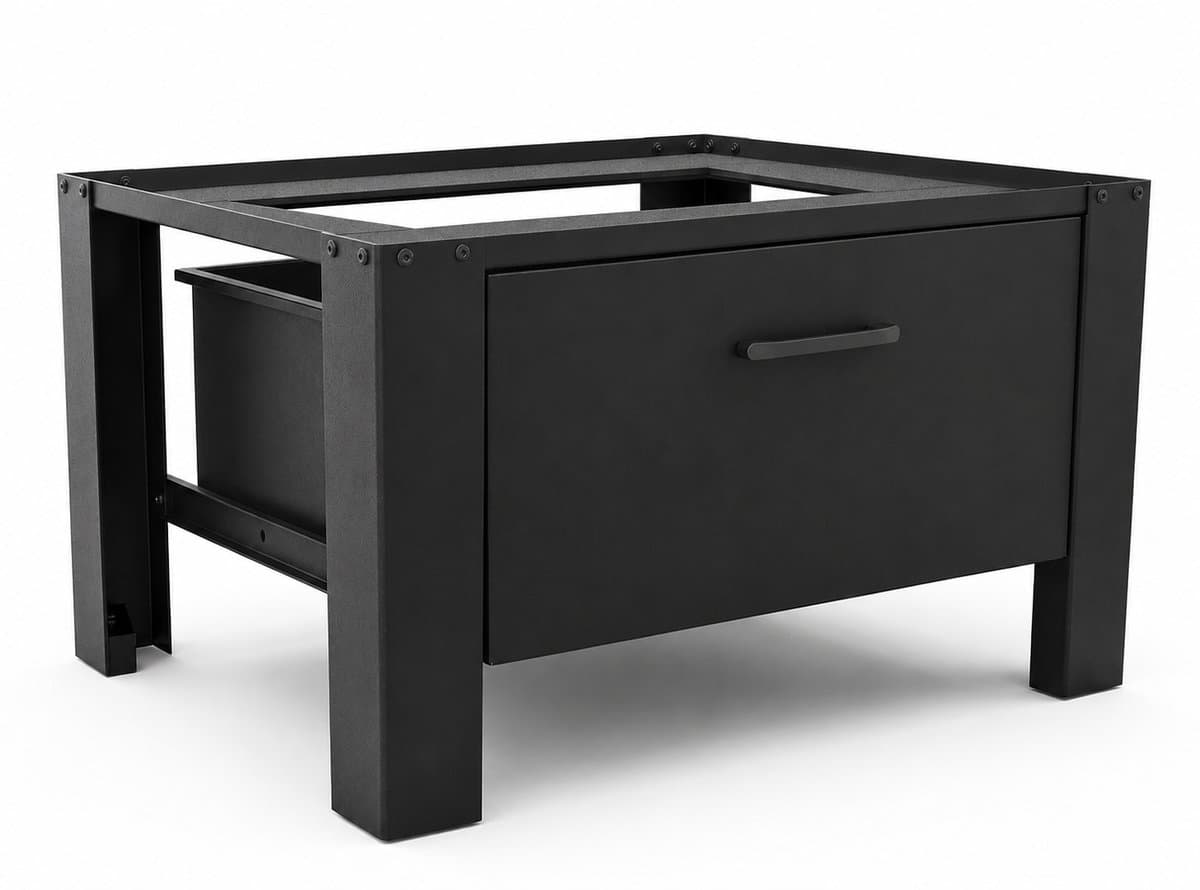 ProductXpert Stacko™ - Wasmachine Verhoger - Kast - Ombouw Met Lade - 64x54x40cm - Zwart - Met Stelvoet Stabilisatie - Antislip — afbeelding 1