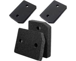 4-delige drogerfilterset, geschikt voor Miele T1-drogers (9164761), filter voor warmtepompdrogers, pluizenfilter, vervangend schuimfilter – voor Wasdrogers - Basisfilter - mat zwart