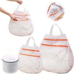 Upgrade Dubbele Rits Waszak Set - Honingraat Mesh Wasnetten voor Wasmachine - Beschermende Waszakken voor Kleding en Ondergoed - 3-delig Set — thumbnail 3
