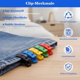 Dailygoods - Set van 100 Sokkenklemmen voor Wasmachine en Droger — thumbnail 4