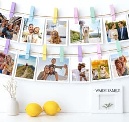 Houten Wasknijpers - Fotoklemmen Jute - Decoratie Ophangen - Pastelkleurig Hout - 7 cm - Pastel — thumbnail 5