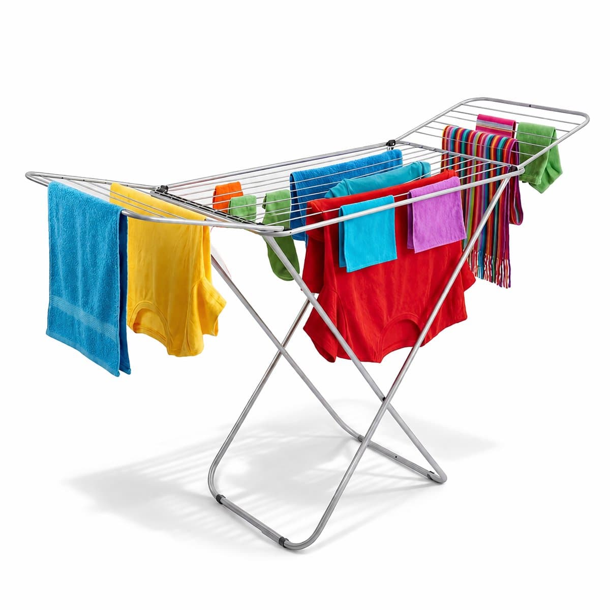 Droogrek Staand - Wasrek met 16m Drooglengte - Droogrek Inklapbaar - Hangdroogrek met Poedercoating - Lichtgewichte Wasdroogrek - Clothes Rack - Droogrekken - Stevig Wasdroogrek - Clothes Drying Rack - Droogtoren - Wasdroogtoren - Zilver - CleanRite — afbeelding 1