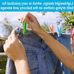 48 Stuks Kleurige Wasknijpers met Mand, Winddichte Kledingknijpers voor Waslijnen, Ideaal voor Sokken en Handdoeken — thumbnail 5