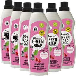 Marcel's Green Soap Universeel Wasmiddel - Patchouli & Cranberry - 6 x 1L - 138 wasbeurten — thumbnail 1