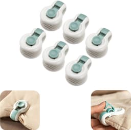 6 stuks anti slip clips - dekbedovertrek anti slip clips - matrasklemmen - anti slip bevestigers - kettingclips - verstelbaar - herbruikbaar - opbergaccessoires - geschikt voor matrassen, dekbedovertrekken, lakens (groen, 5,2*3,6 cm) — thumbnail 1