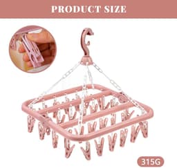 Dailygoods- Droogrek Draaibaar - Wasrek Inklapbaar - 32 Klemmen - Antislip - Opvouwbaar - Hoogwaardig PP-Plastic — thumbnail 3