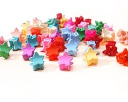 Dailygoods- Haarclips 50 Stuks - Mini Haarclips - Kleurrijke Haar Klemmen - Stervormige Haarclips - Leuke Haarclips - Geschikt voor Dames en Meisjes - Haarklemmen