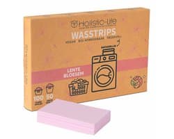Wasstrips - Lentebloesem 100 Wasbeurten Incl. Wasverzachter – Wasmiddeldoekjes Wasdoekjes – Detergent sheets - Vegan