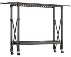 Opvouwbare droogmolen - Verplaatsbare droger - Kleding drogen - Extra hoge droogruimte - 150-250 cm - Zwart