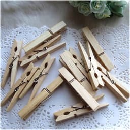 Houten Clips - Kleine Knijpers - Foto Decoratie - Natuurlijk Materiaal - 10 Stuks - Gekleurd — thumbnail 3