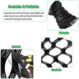 Grond Stabilisator Rooster - Grind Stabilisatie - Oprit Versterken - Sterk Draagvermogen - 6 x 6 Meter - Zwart — thumbnail 4