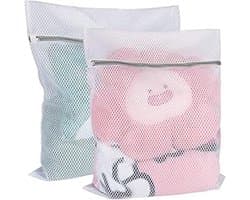 Grote Waszakken met Rits, 2 Stuks Netwaszakken voor Delicate Kleding, Sokken en Ondergoed