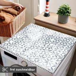 Wasmachine Beschermers - Antislip Matten - Apparaten Stabiliseren - Op Maat Te Knippen - 60 x 60 cm - Blauw Grijs — thumbnail 5