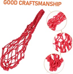 Hangende Voerzak - Fruithouder Netzak - Kippen Voeren - Wasbaar Polyester - 41X51CM - Rood — thumbnail 5