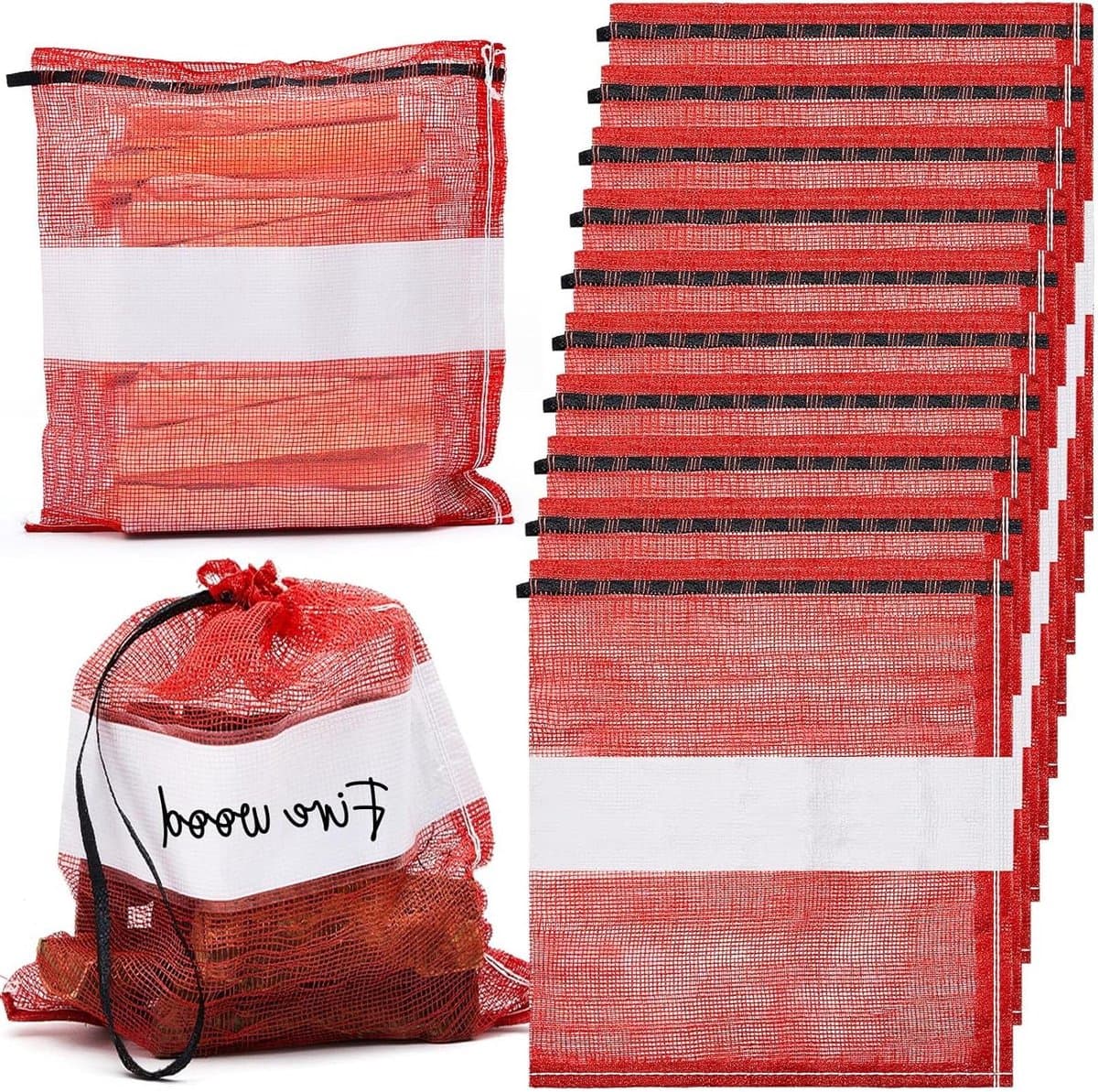 Herbruikbare Gaaszakken - Trekkoord Zakken - Producten Opslaan - Ademend Mesh Materiaal - 22 x 24 Inch - Zoals Afgebeeld — afbeelding 1