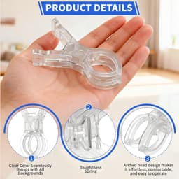 15-Stuks Transparante Klemmen - Multifunctionele Knijpers - 9cm - Voor Decoratie — thumbnail 3