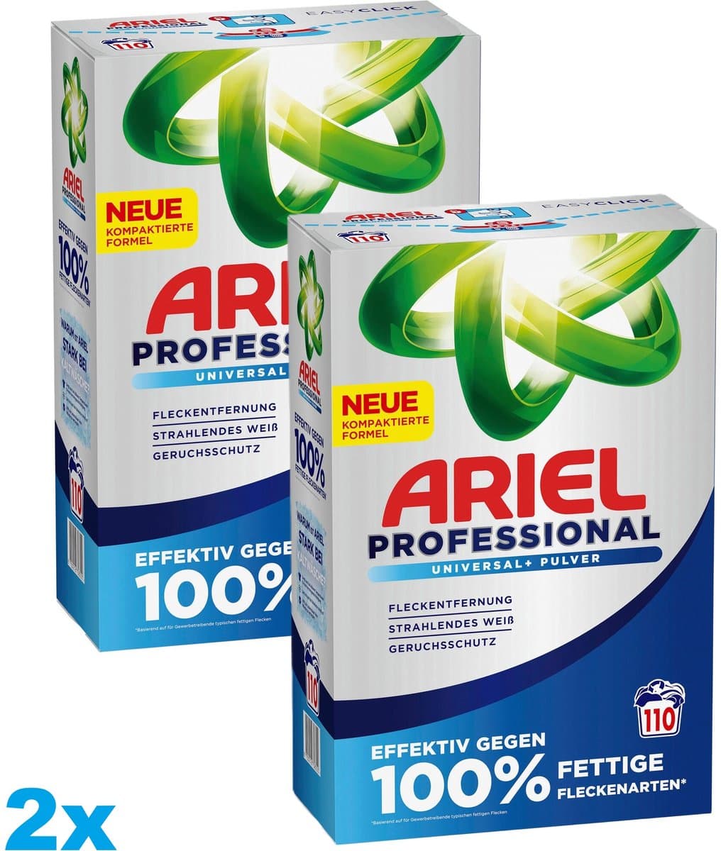 Ariel Professional Universal+ Waspoeder – 2x6,05 kg – 220 Wasbeurten — afbeelding 1