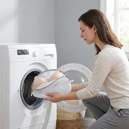 Wasnetten voor beha en ondergoed - 4 halfronde zakken 19 x 17 cm, beschermt delicate kleding in de wasmachine, ideaal voor lingerie en fijne stoffen — thumbnail 3